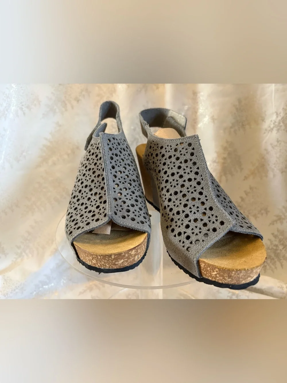 A. Giannetti Made in Italy Suede Wedge Sandals